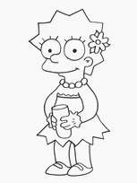 coloriage lisa simpson sage